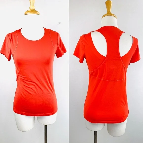 Athleta Double Essence Raw Hem Short Sleeve NWOT - Picture 2 of 8